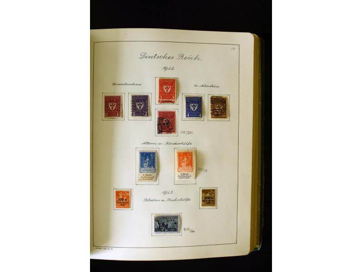 1850/1958, postfrische, ungebrauchte und gestempelte Sammlung mit u.a. Dt. Reich Bl.1, Bl.3 auf Brief etc.; 2 Alben