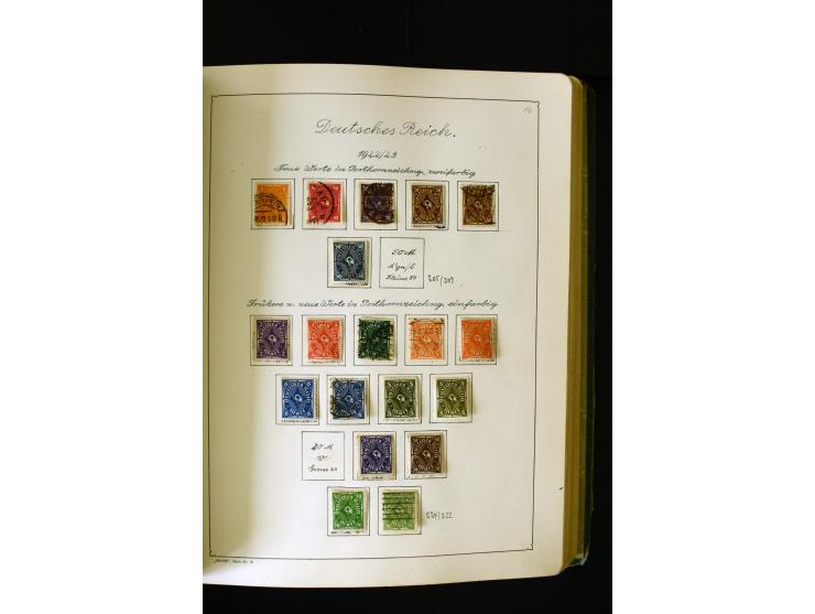 1850/1958, postfrische, ungebrauchte und gestempelte Sammlung mit u.a. Dt. Reich Bl.1, Bl.3 auf Brief etc.; 2 Alben