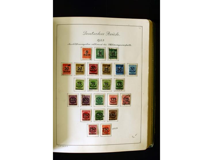 1850/1958, postfrische, ungebrauchte und gestempelte Sammlung mit u.a. Dt. Reich Bl.1, Bl.3 auf Brief etc.; 2 Alben