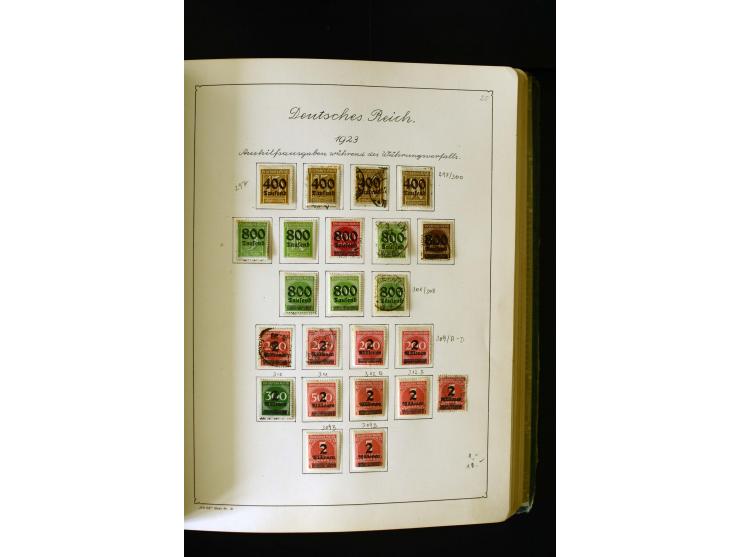 1850/1958, postfrische, ungebrauchte und gestempelte Sammlung mit u.a. Dt. Reich Bl.1, Bl.3 auf Brief etc.; 2 Alben