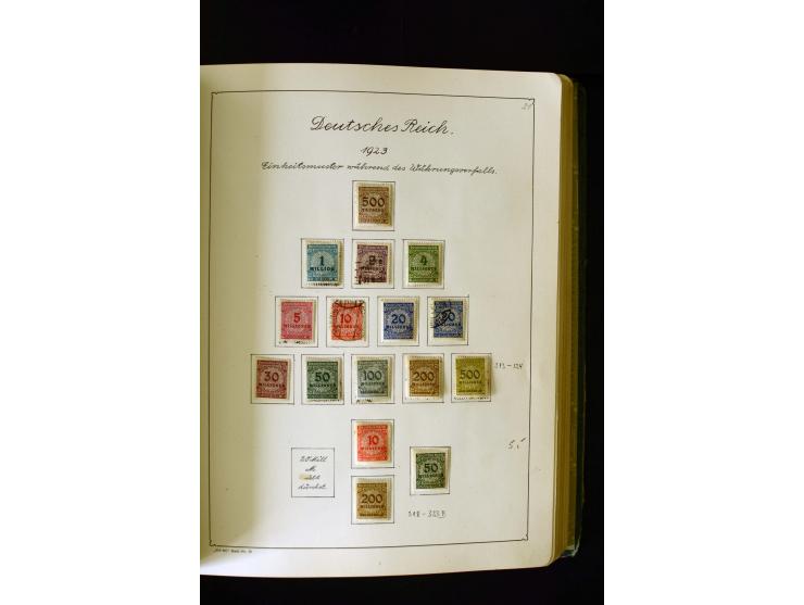 1850/1958, postfrische, ungebrauchte und gestempelte Sammlung mit u.a. Dt. Reich Bl.1, Bl.3 auf Brief etc.; 2 Alben