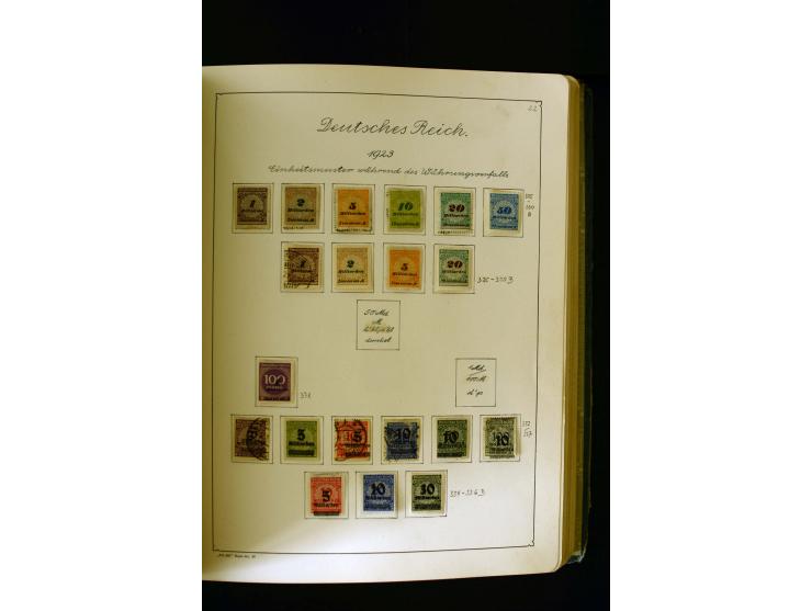 1850/1958, postfrische, ungebrauchte und gestempelte Sammlung mit u.a. Dt. Reich Bl.1, Bl.3 auf Brief etc.; 2 Alben