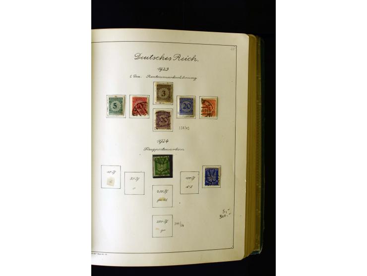1850/1958, postfrische, ungebrauchte und gestempelte Sammlung mit u.a. Dt. Reich Bl.1, Bl.3 auf Brief etc.; 2 Alben