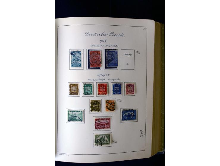 1850/1958, postfrische, ungebrauchte und gestempelte Sammlung mit u.a. Dt. Reich Bl.1, Bl.3 auf Brief etc.; 2 Alben