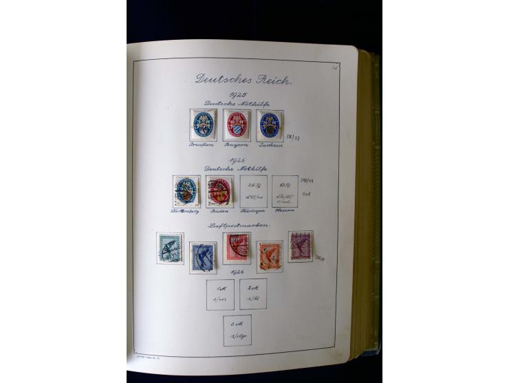 1850/1958, postfrische, ungebrauchte und gestempelte Sammlung mit u.a. Dt. Reich Bl.1, Bl.3 auf Brief etc.; 2 Alben