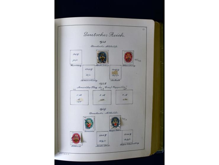 1850/1958, postfrische, ungebrauchte und gestempelte Sammlung mit u.a. Dt. Reich Bl.1, Bl.3 auf Brief etc.; 2 Alben