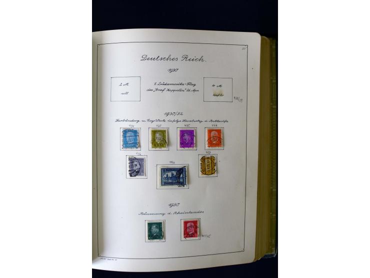 1850/1958, postfrische, ungebrauchte und gestempelte Sammlung mit u.a. Dt. Reich Bl.1, Bl.3 auf Brief etc.; 2 Alben