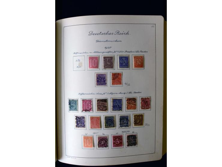 1850/1958, postfrische, ungebrauchte und gestempelte Sammlung mit u.a. Dt. Reich Bl.1, Bl.3 auf Brief etc.; 2 Alben