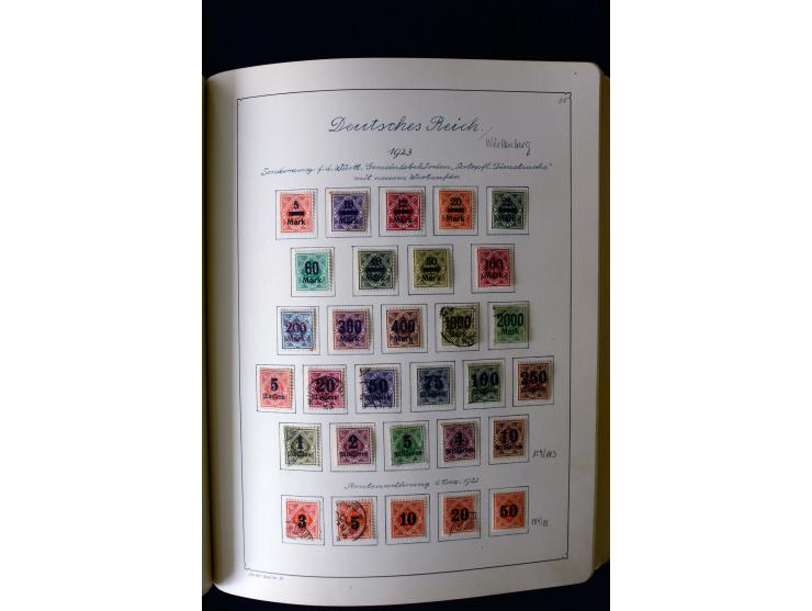 1850/1958, postfrische, ungebrauchte und gestempelte Sammlung mit u.a. Dt. Reich Bl.1, Bl.3 auf Brief etc.; 2 Alben
