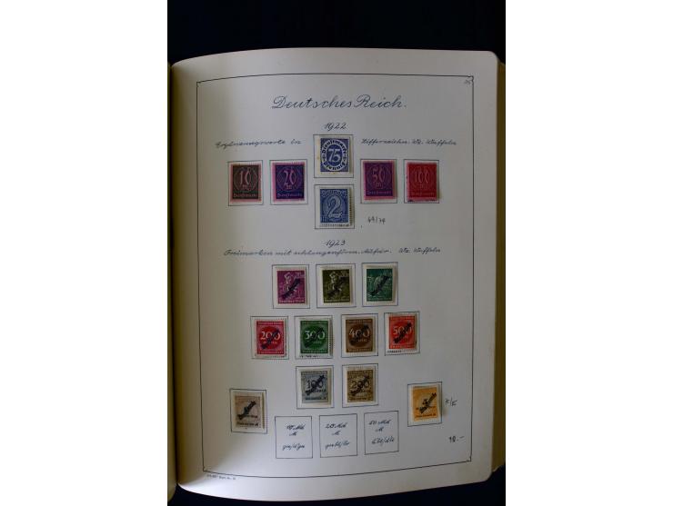 1850/1958, postfrische, ungebrauchte und gestempelte Sammlung mit u.a. Dt. Reich Bl.1, Bl.3 auf Brief etc.; 2 Alben