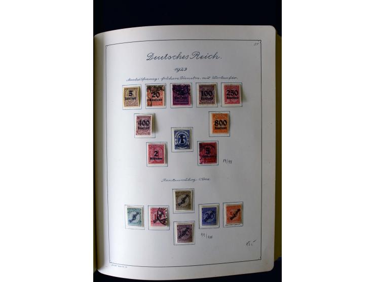 1850/1958, postfrische, ungebrauchte und gestempelte Sammlung mit u.a. Dt. Reich Bl.1, Bl.3 auf Brief etc.; 2 Alben