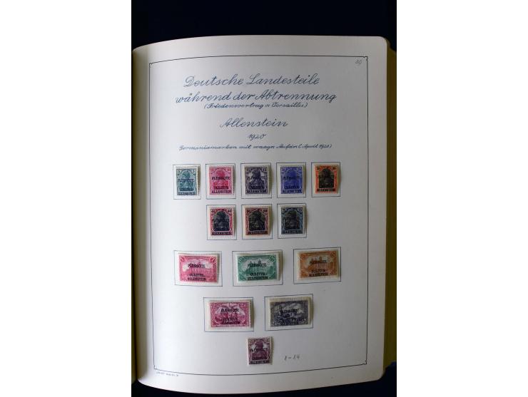 1850/1958, postfrische, ungebrauchte und gestempelte Sammlung mit u.a. Dt. Reich Bl.1, Bl.3 auf Brief etc.; 2 Alben