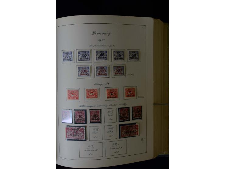 1850/1958, postfrische, ungebrauchte und gestempelte Sammlung mit u.a. Dt. Reich Bl.1, Bl.3 auf Brief etc.; 2 Alben