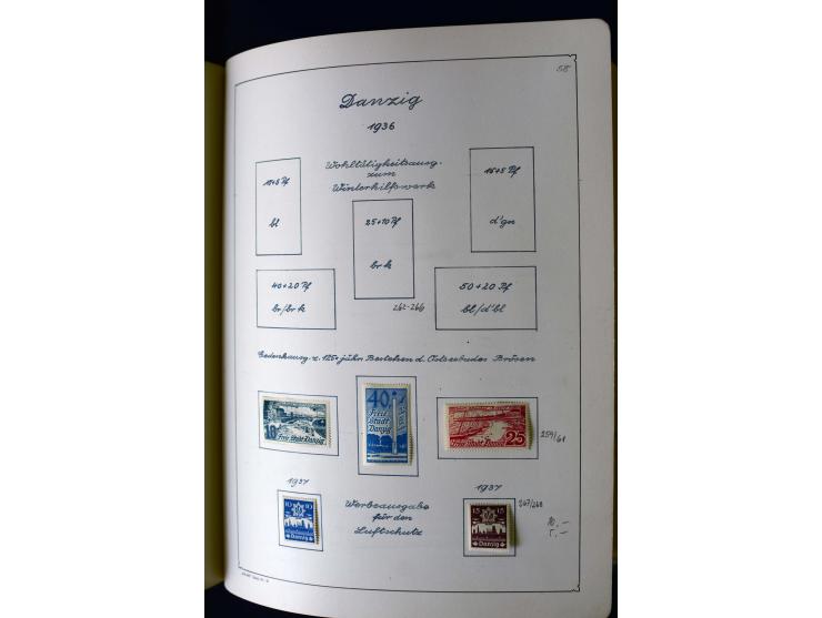 1850/1958, postfrische, ungebrauchte und gestempelte Sammlung mit u.a. Dt. Reich Bl.1, Bl.3 auf Brief etc.; 2 Alben