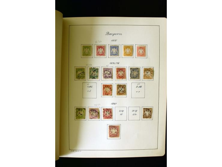 1850/1958, postfrische, ungebrauchte und gestempelte Sammlung mit u.a. Dt. Reich Bl.1, Bl.3 auf Brief etc.; 2 Alben