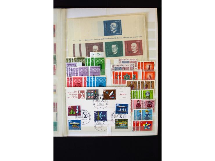1872/1949, postfrischer, ungebrauchter und gestempelter Posten mit Sammlungen und Doubletten Dt. Reich und Alliierte Besetzun