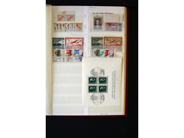 1872/1949, postfrischer, ungebrauchter und gestempelter Posten mit Sammlungen und Doubletten Dt. Reich und Alliierte Besetzun