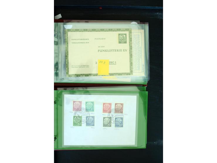 1853/1986 (ca.), interessanter Posten Briefe, Karten und Ganzsachen, dabei Reco, Luftpost, DOX, Zeppelin etc., dazu etwas Aus