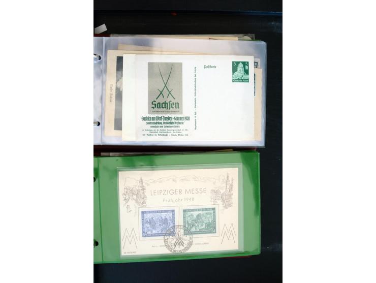 1853/1986 (ca.), interessanter Posten Briefe, Karten und Ganzsachen, dabei Reco, Luftpost, DOX, Zeppelin etc., dazu etwas Aus