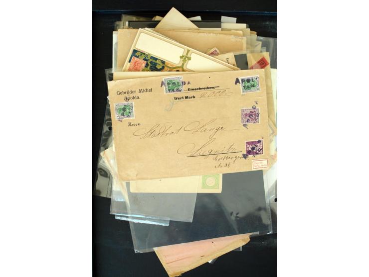 1875/1948, interessanter Posten mit Schwerpunkt Deutsches Reich, dabei Auslandspost mit besseren Destinationen, R-Briefe, Por