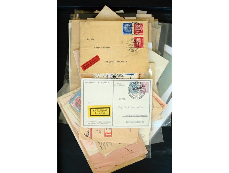 1875/1948, interessanter Posten mit Schwerpunkt Deutsches Reich, dabei Auslandspost mit besseren Destinationen, R-Briefe, Por