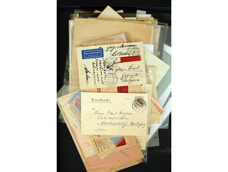 1875/1948, interessanter Posten mit Schwerpunkt Deutsches Reich, dabei Auslandspost mit besseren Destinationen, R-Briefe, Por