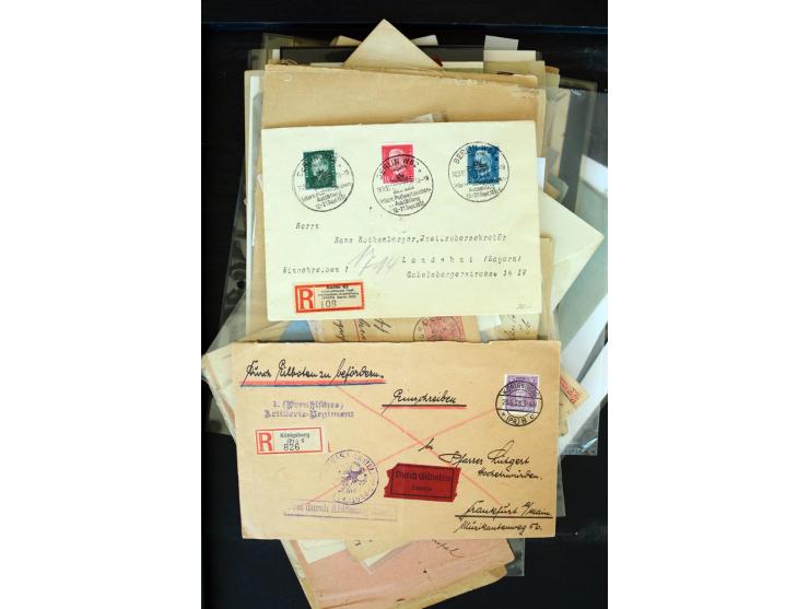 1875/1948, interessanter Posten mit Schwerpunkt Deutsches Reich, dabei Auslandspost mit besseren Destinationen, R-Briefe, Por