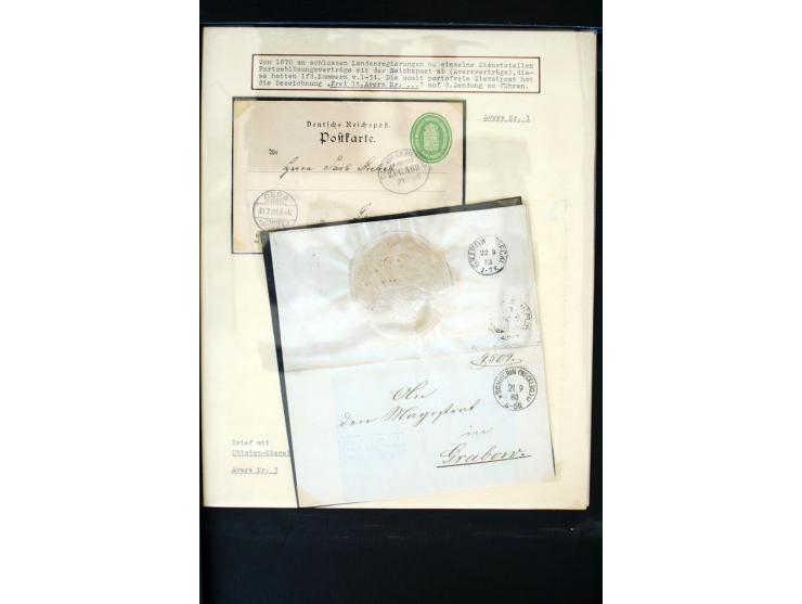 1875/1948, interessanter Posten mit Schwerpunkt Deutsches Reich, dabei Auslandspost mit besseren Destinationen, R-Briefe, Por