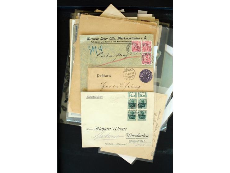 1875/1948, interessanter Posten mit Schwerpunkt Deutsches Reich, dabei Auslandspost mit besseren Destinationen, R-Briefe, Por