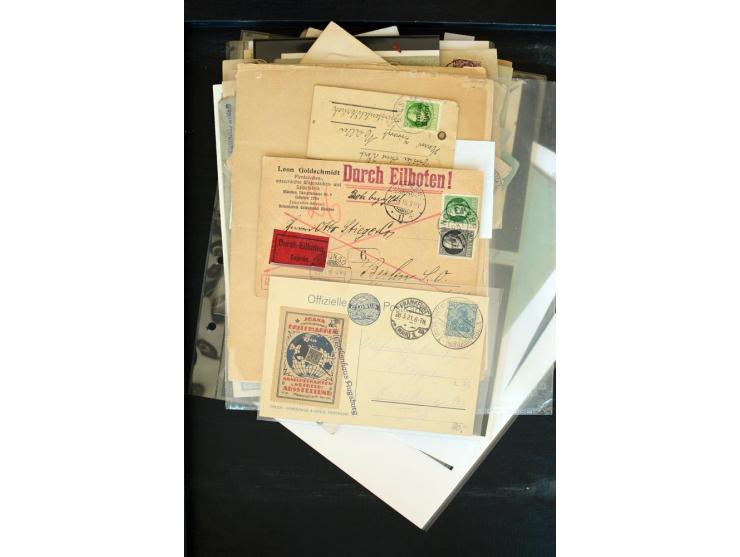 1875/1948, interessanter Posten mit Schwerpunkt Deutsches Reich, dabei Auslandspost mit besseren Destinationen, R-Briefe, Por
