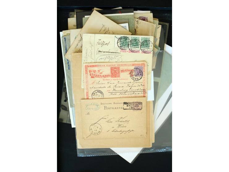 1875/1948, interessanter Posten mit Schwerpunkt Deutsches Reich, dabei Auslandspost mit besseren Destinationen, R-Briefe, Por