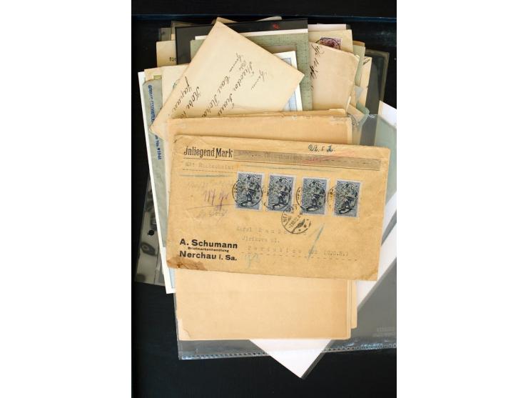 1875/1948, interessanter Posten mit Schwerpunkt Deutsches Reich, dabei Auslandspost mit besseren Destinationen, R-Briefe, Por