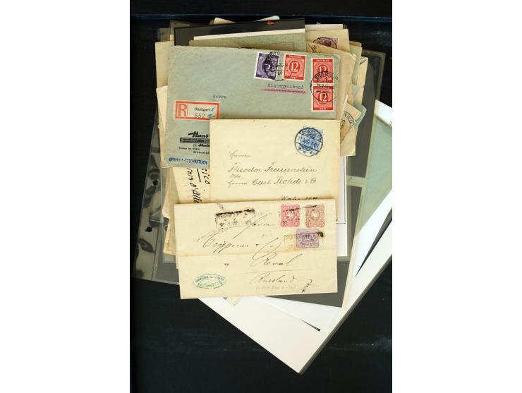 1875/1948, interessanter Posten mit Schwerpunkt Deutsches Reich, dabei Auslandspost mit besseren Destinationen, R-Briefe, Por