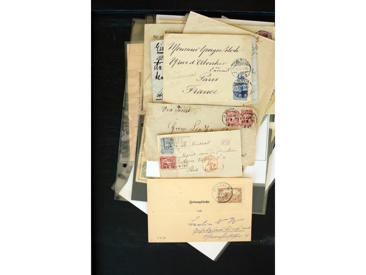 1875/1948, interessanter Posten mit Schwerpunkt Deutsches Reich, dabei Auslandspost mit besseren Destinationen, R-Briefe, Por