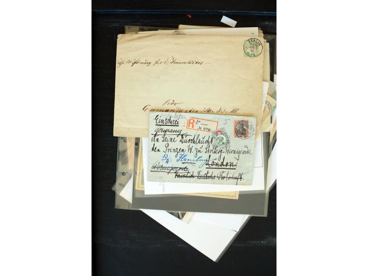 1875/1948, interessanter Posten mit Schwerpunkt Deutsches Reich, dabei Auslandspost mit besseren Destinationen, R-Briefe, Por