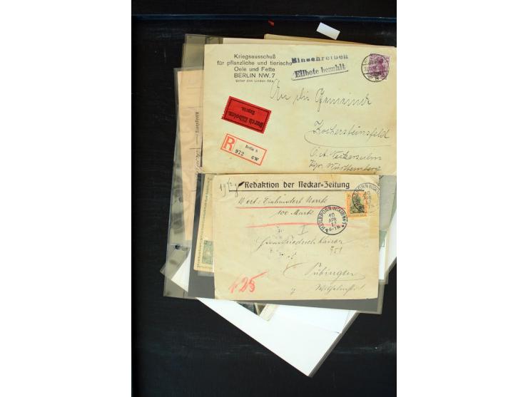 1875/1948, interessanter Posten mit Schwerpunkt Deutsches Reich, dabei Auslandspost mit besseren Destinationen, R-Briefe, Por