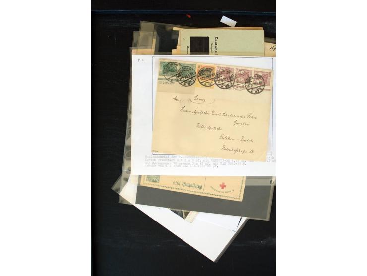 1875/1948, interessanter Posten mit Schwerpunkt Deutsches Reich, dabei Auslandspost mit besseren Destinationen, R-Briefe, Por