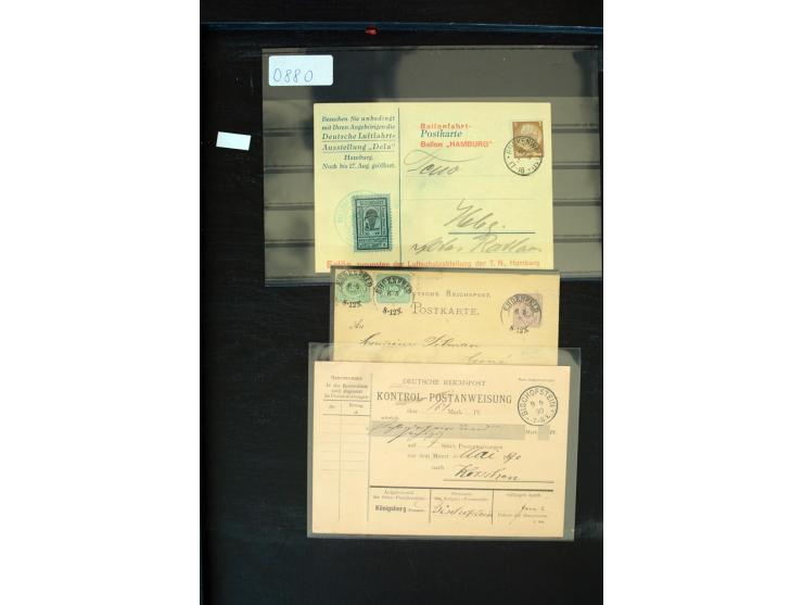 1875/1948, interessanter Posten mit Schwerpunkt Deutsches Reich, dabei Auslandspost mit besseren Destinationen, R-Briefe, Por