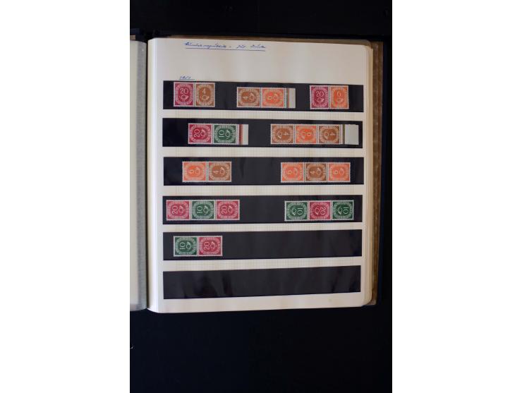 1945/60, postfrische, ungebrauchte und gestempelte Sammlung mit Gemeinschaftsausgaben, Bizone, SBZ, DDR, Bund (mit allen gute