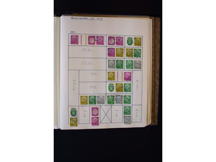 1945/60, postfrische, ungebrauchte und gestempelte Sammlung mit Gemeinschaftsausgaben, Bizone, SBZ, DDR, Bund (mit allen gute