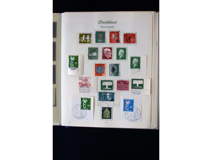 1945/60, postfrische, ungebrauchte und gestempelte Sammlung mit Gemeinschaftsausgaben, Bizone, SBZ, DDR, Bund (mit allen gute