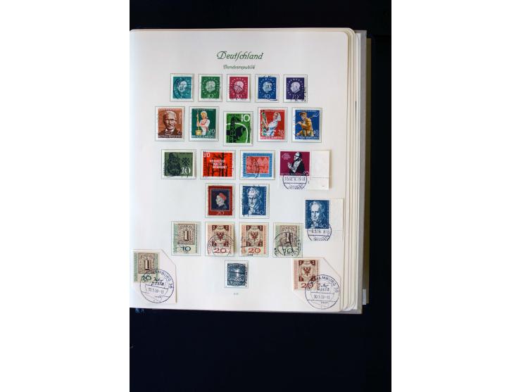 1945/60, postfrische, ungebrauchte und gestempelte Sammlung mit Gemeinschaftsausgaben, Bizone, SBZ, DDR, Bund (mit allen gute