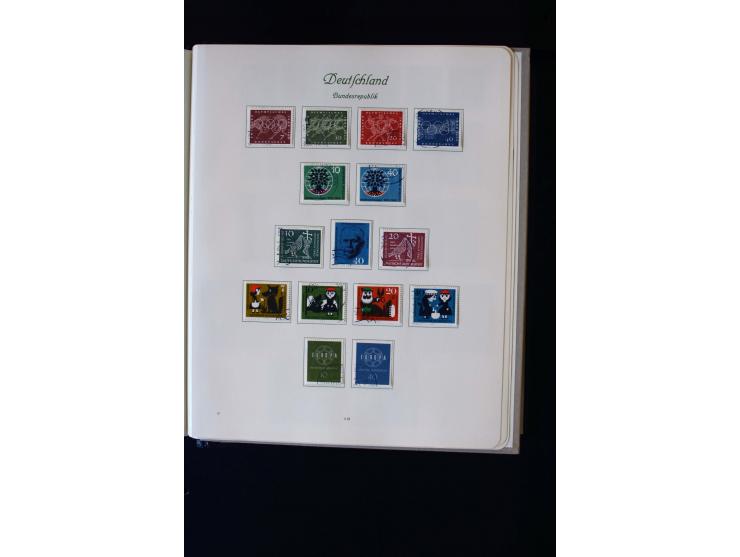 1945/60, postfrische, ungebrauchte und gestempelte Sammlung mit Gemeinschaftsausgaben, Bizone, SBZ, DDR, Bund (mit allen gute
