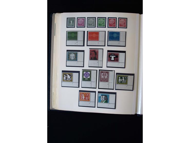 1945/60, postfrische, ungebrauchte und gestempelte Sammlung mit Gemeinschaftsausgaben, Bizone, SBZ, DDR, Bund (mit allen gute