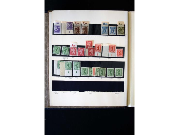1945/60, postfrische, ungebrauchte und gestempelte Sammlung mit Gemeinschaftsausgaben, Bizone, SBZ, DDR, Bund (mit allen gute