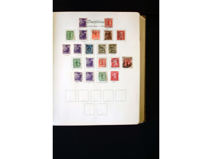 1945/60, postfrische, ungebrauchte und gestempelte Sammlung mit Gemeinschaftsausgaben, Bizone, SBZ, DDR, Bund (mit allen gute