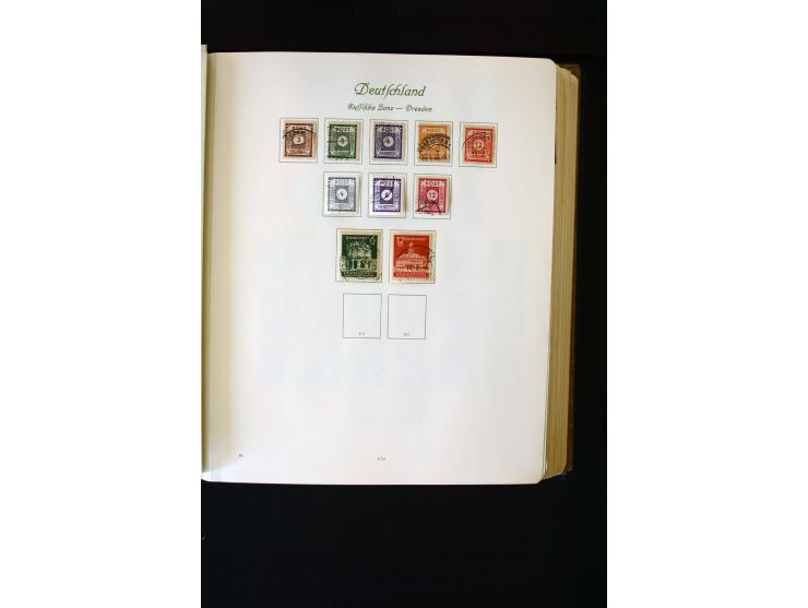 1945/60, postfrische, ungebrauchte und gestempelte Sammlung mit Gemeinschaftsausgaben, Bizone, SBZ, DDR, Bund (mit allen gute