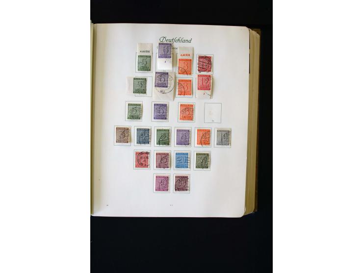 1945/60, postfrische, ungebrauchte und gestempelte Sammlung mit Gemeinschaftsausgaben, Bizone, SBZ, DDR, Bund (mit allen gute