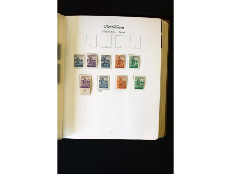 1945/60, postfrische, ungebrauchte und gestempelte Sammlung mit Gemeinschaftsausgaben, Bizone, SBZ, DDR, Bund (mit allen gute