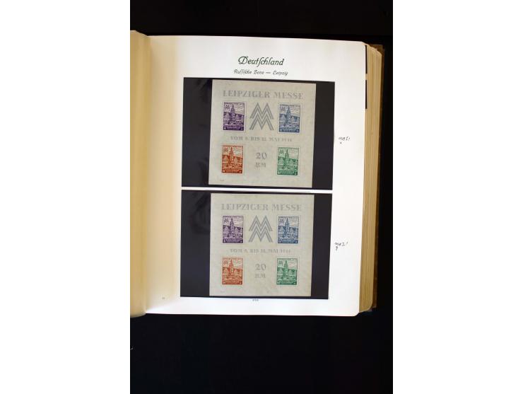 1945/60, postfrische, ungebrauchte und gestempelte Sammlung mit Gemeinschaftsausgaben, Bizone, SBZ, DDR, Bund (mit allen gute